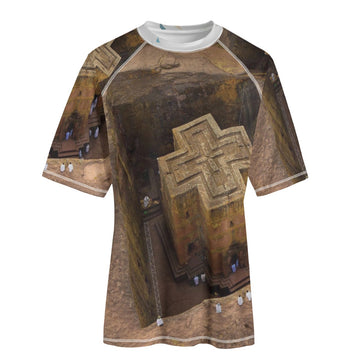 All-Over Print Unisex Yoga Sports Short Sleeve T-Shirt